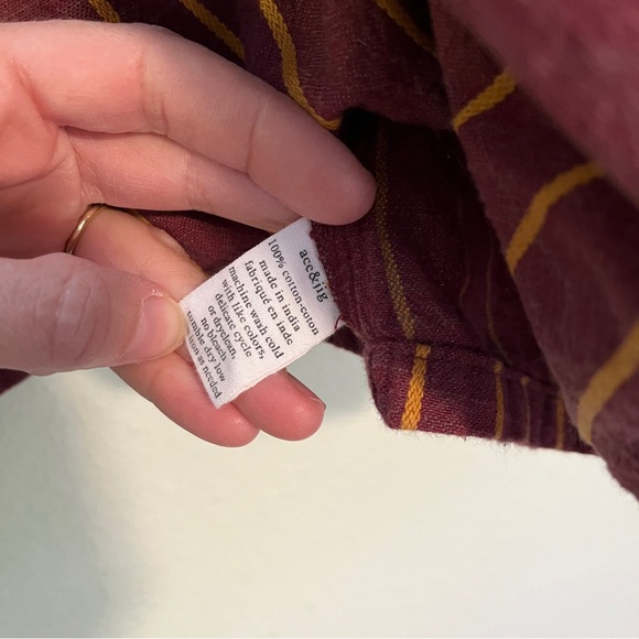 $240 ACE&JIG Marisol Top Maroon Brown /  Yellow Size XS Ace & Jig - Picture 3 of 5